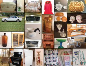 6/30  Vehicle – Appliances – Sewing Misc – Furniture – Quilting – Vintage Jewelry – Fostoria – Household
