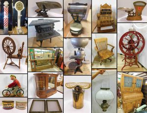 11/10 Movie Props – National Cash Register – Coffee Grinder – Furniture – Scales – Lamps – Barber Pole – Records – Piano Rolls – Hoosier