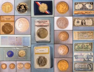 1/1  Large Cents – Military Payment Certificates – Peace & Morgan – Indian – Walking – Buffalo – Silver Certificates – State – Foreign Coins