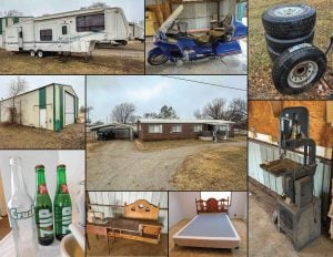 3/5 1375 TEXAS AVE NASH OK * 3 BEDROOM 2 BATHROOM HOME * METAL SHOP * TRAVEL TRAILER – MOTORCYCLE – COLLECTIBLES – HOUSEHOLD